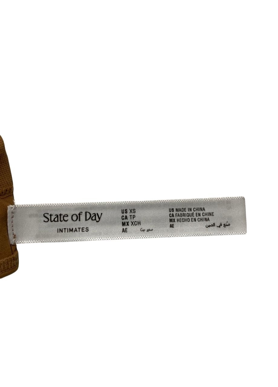 STATE OF DAY Thong Waist Band BROWN XS