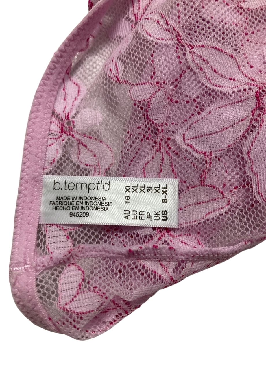 B.TEMPT'D Feeling Famous Tanga Panty PINK LAVANDER XL