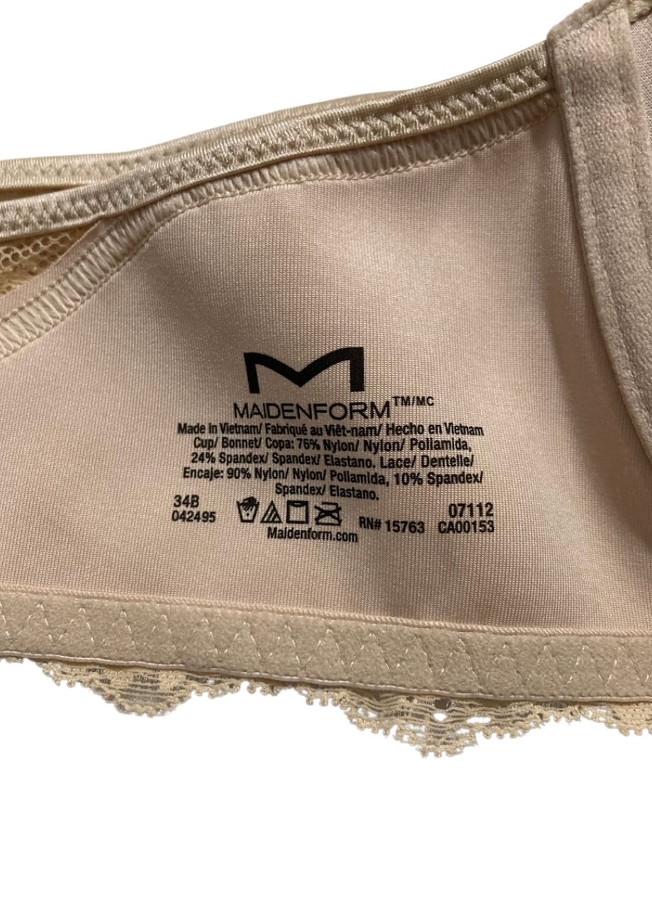 MAIDENFORM Racerback Bra with Shaping & Support LATTE LIF 34B
