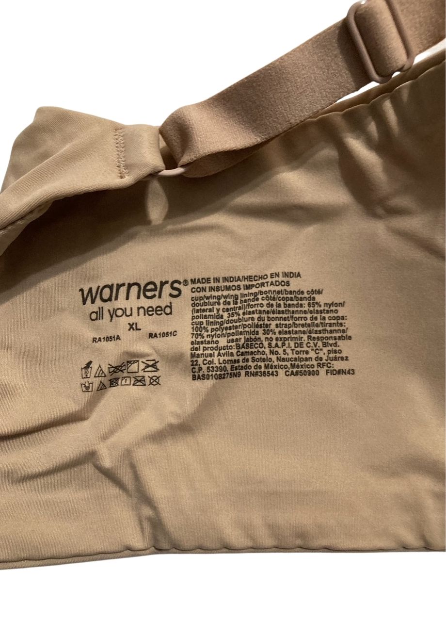WARNER'S Underwire T-Shirt Bra TOASTED ALMOND XL