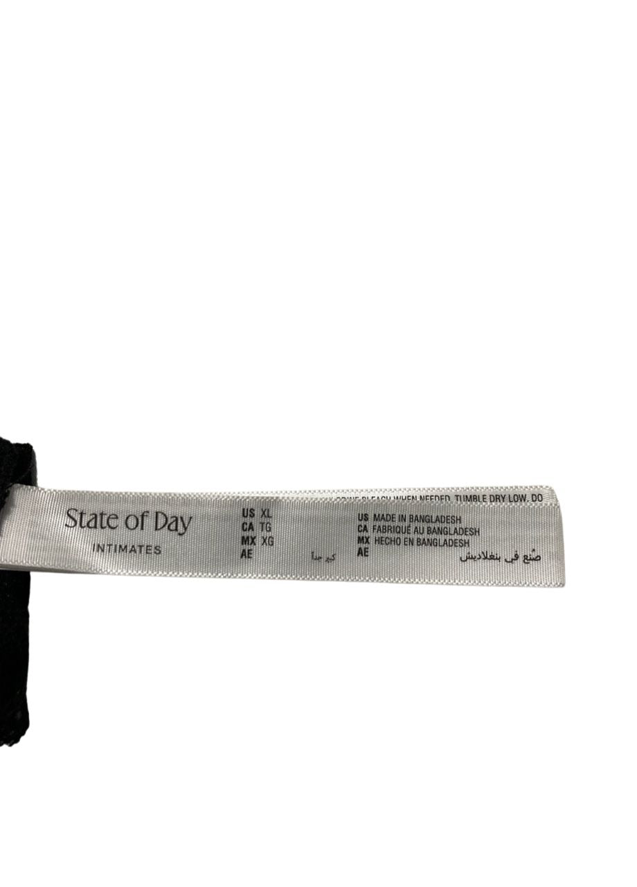 STATE OF DAY Lace Thong Underwear BLACK