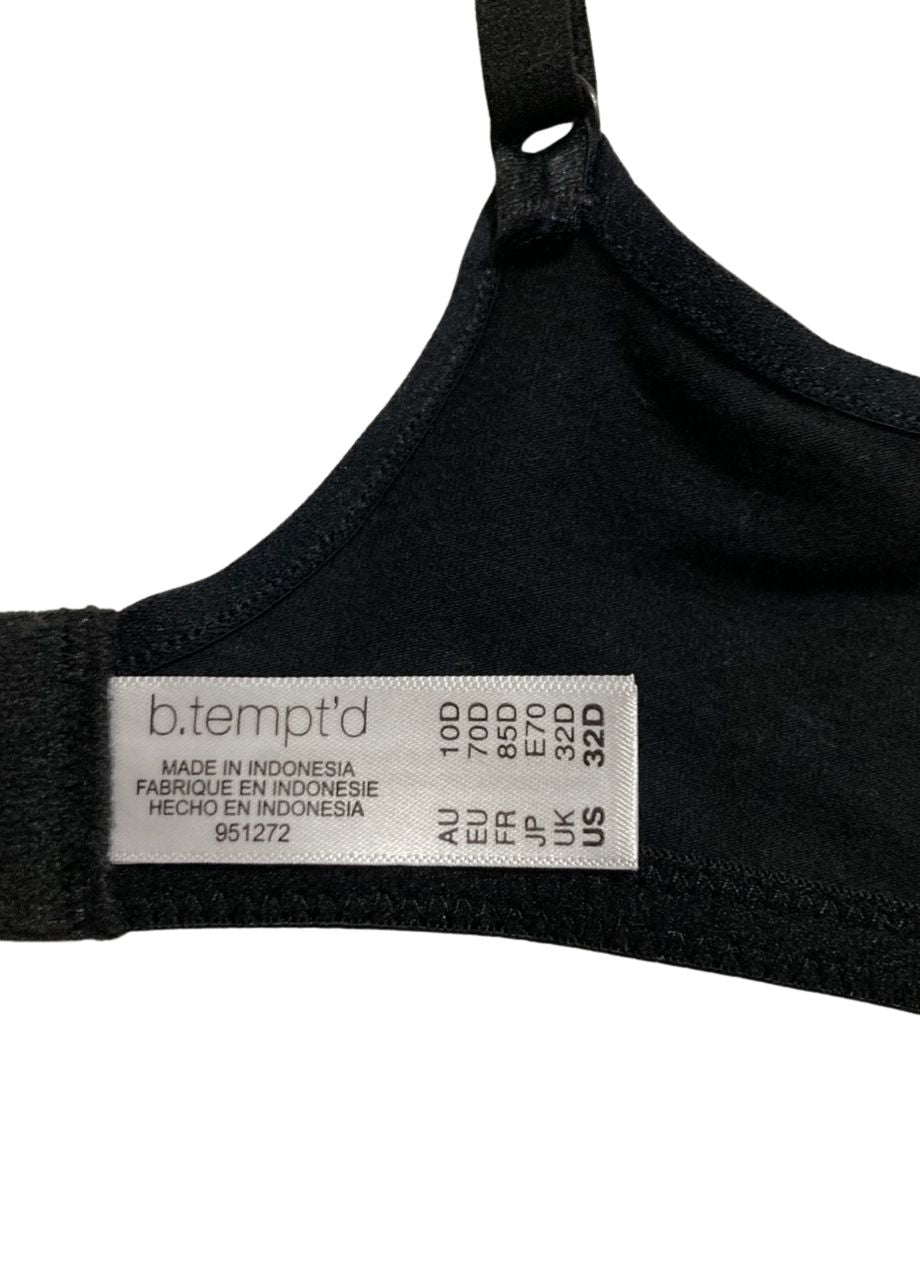 B.TEMPT´D Cotton to a Tee Scoop Underwire Bra BLACK 32D