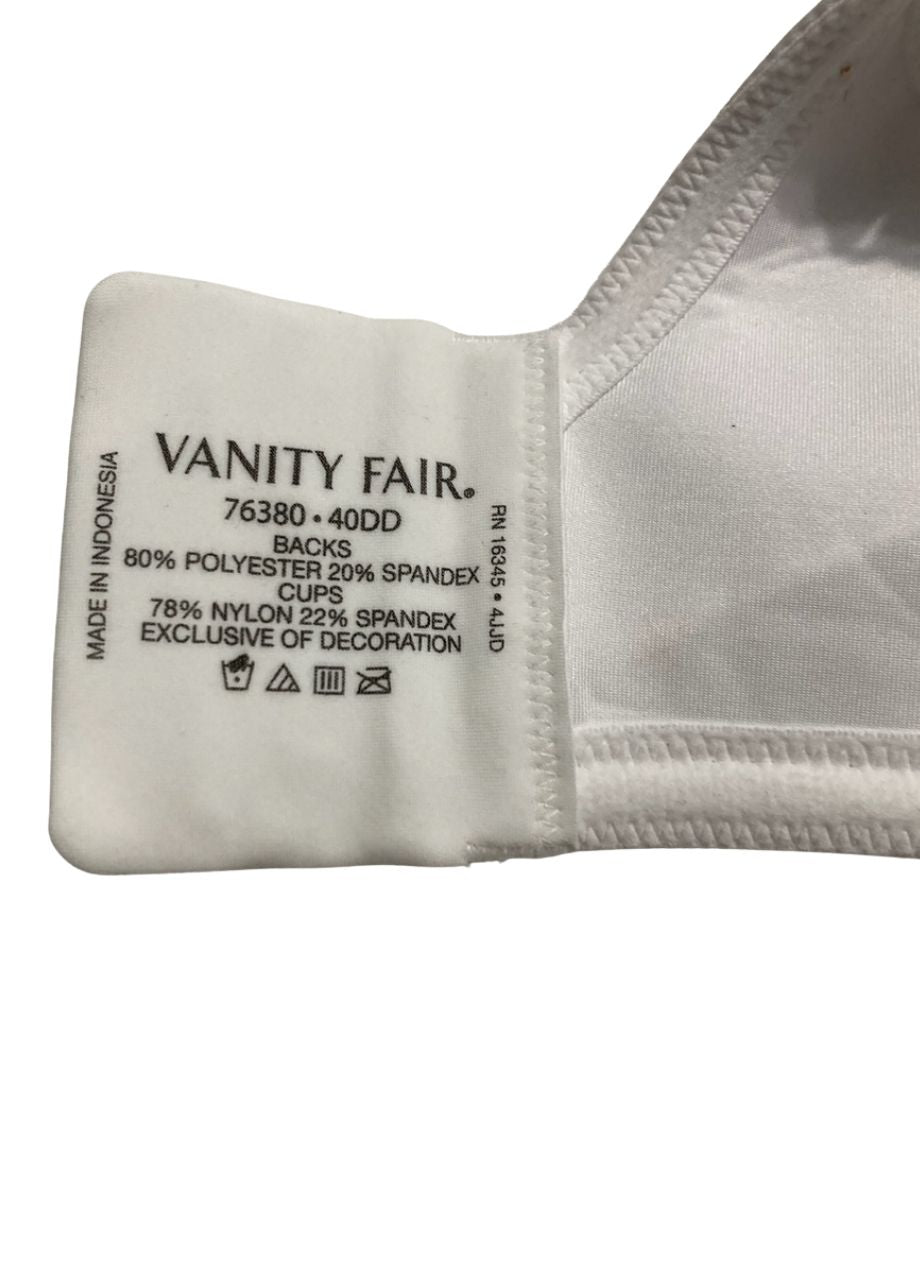 NWD VANITY FAIR Full Figure Beauty Back Smoothing Bra STAR WHITE 40DD