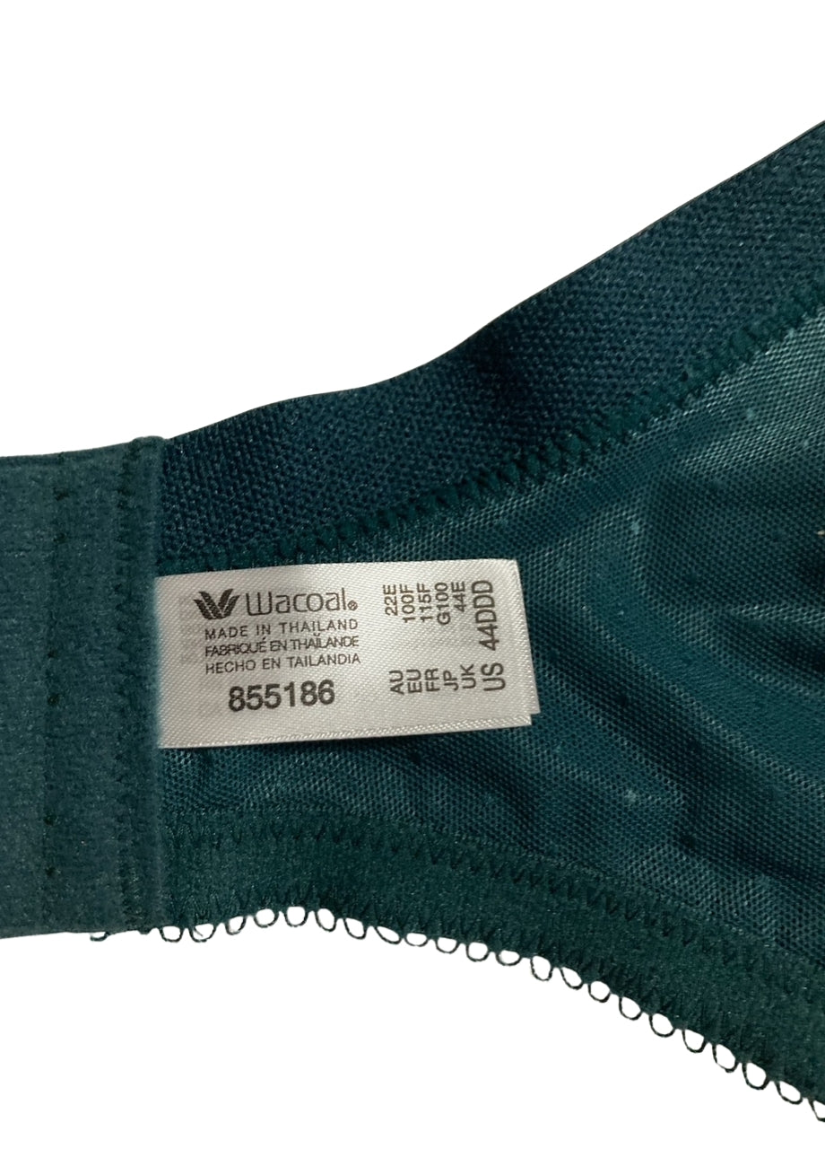 WACOAL Retro Chic Unlined Mesh Full Coverage Underwire Bra GREEN 44DDD