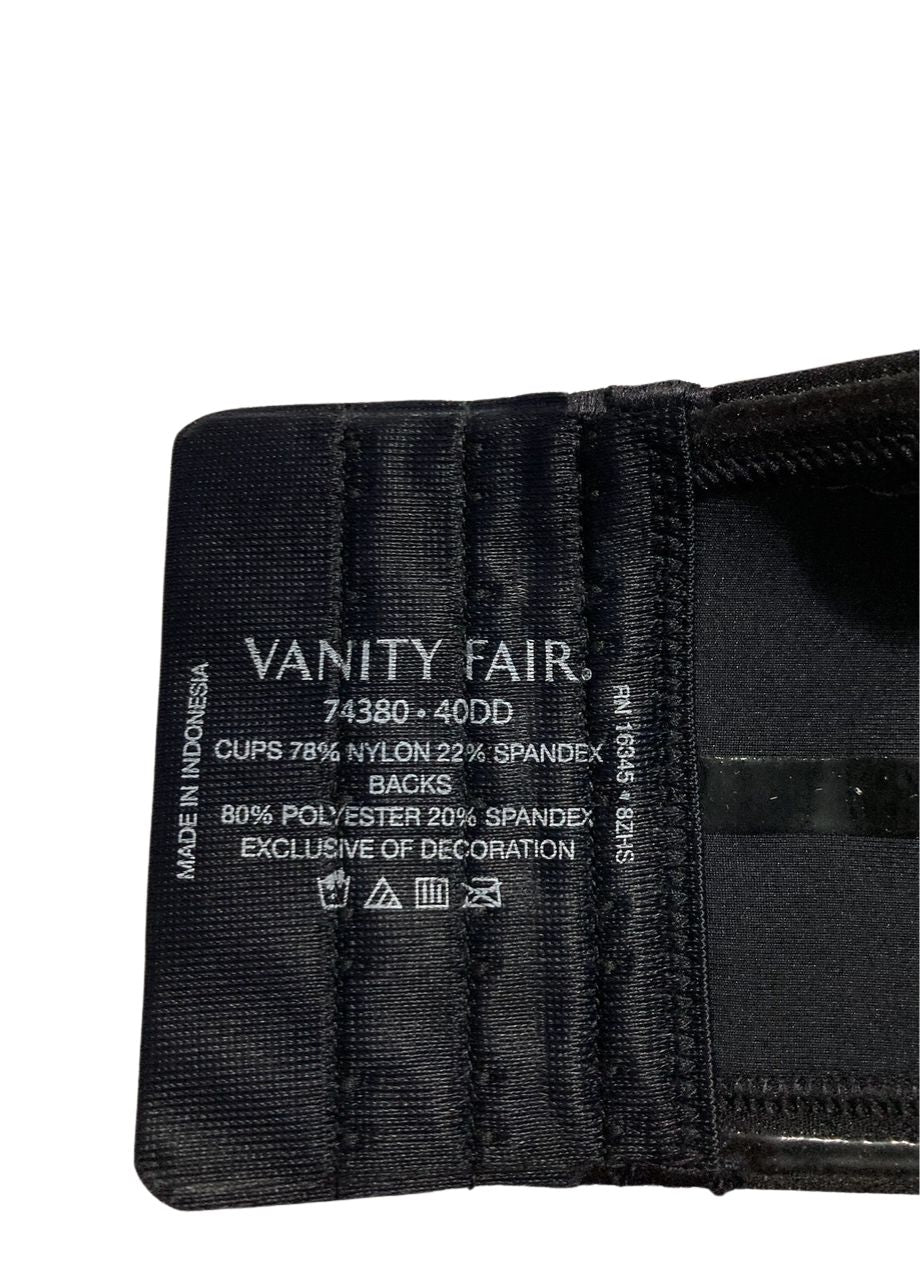 VANITY FAIR Beauty Back Smoothing Strapless MIDNIGHT BLACK 40DD