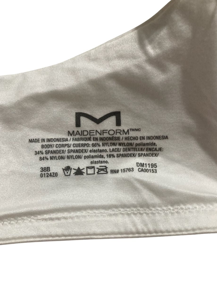 MAIDENFORM Comfort Devotion Your Lift Underwire Bra WHITE 38B