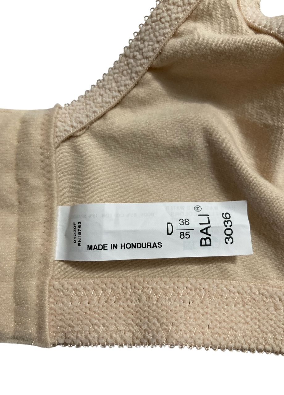 BALI Double Support Wireless Bra Full-Coverage Cotton T-Shirt TAUPE 38D