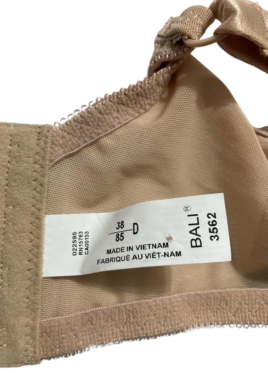 NWD BALI Tracings Minimizer Underwire Bra BEIGE 38D