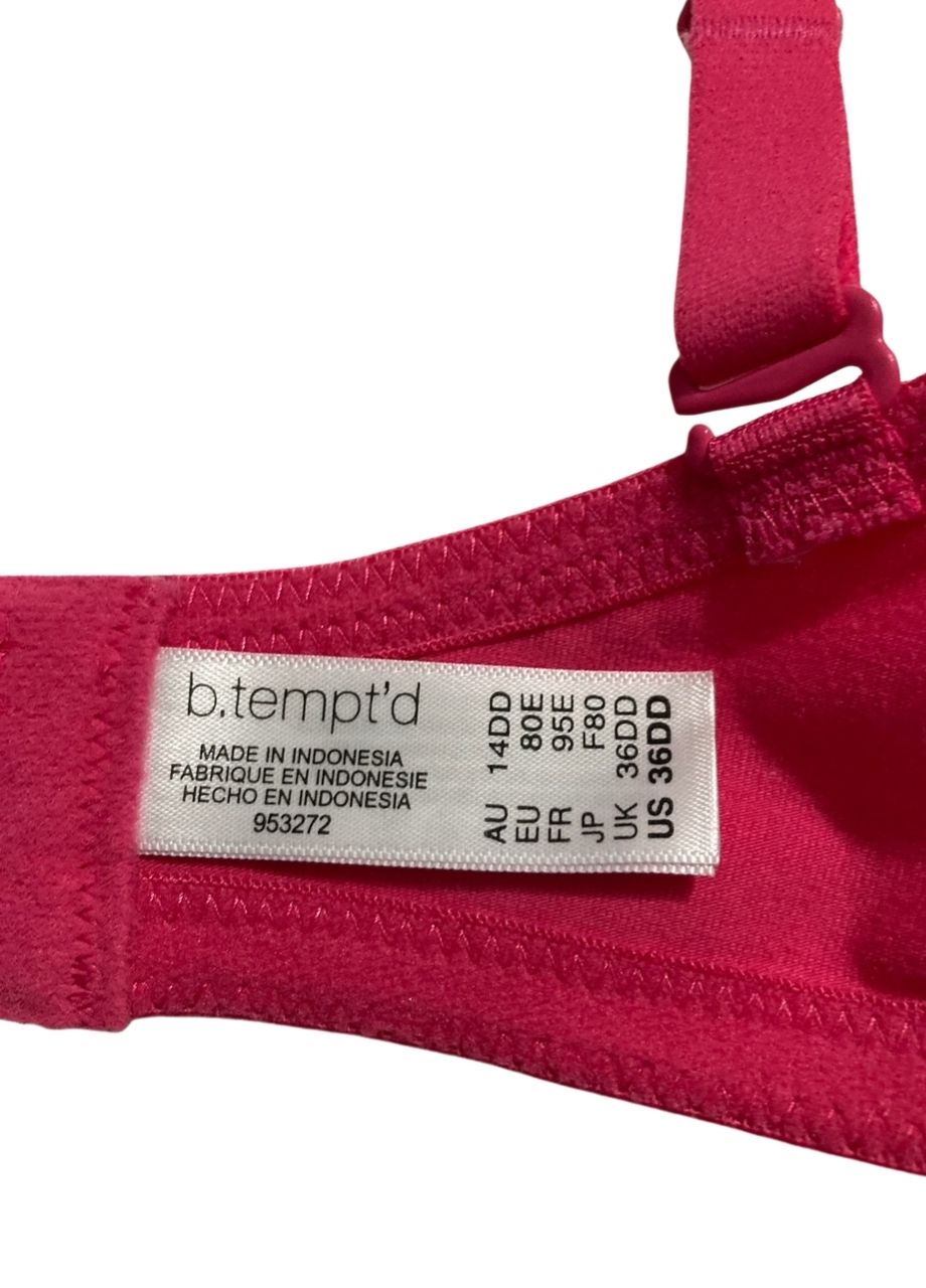 B.TEMPT´D Cotton to a Tee Plunge Convertible T-Shirt Bra PINK 36DD