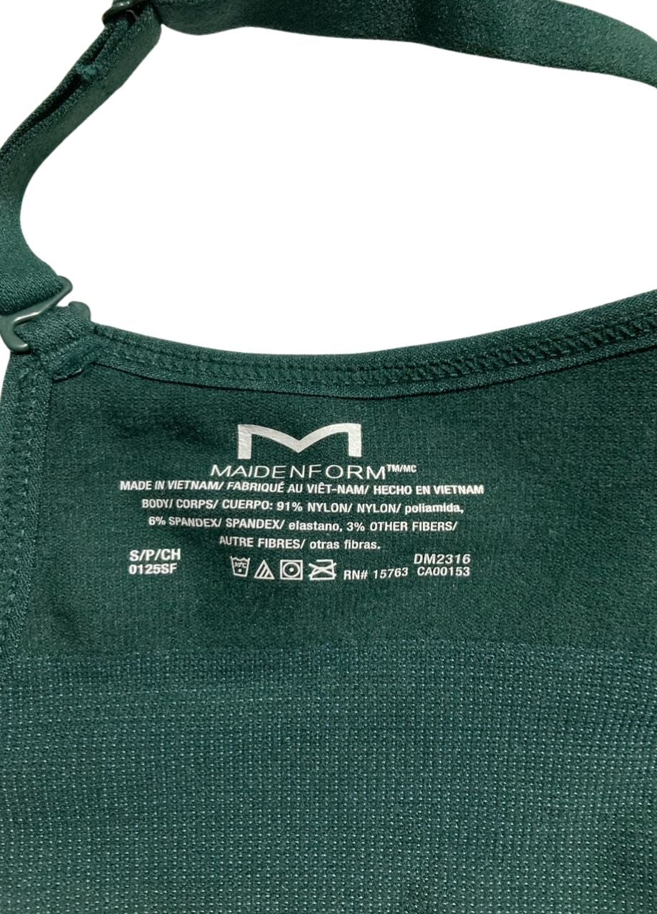 MAIDENFORM Push-up Bra, M Seamless Lift Longline Bralette FASHION GREEN S