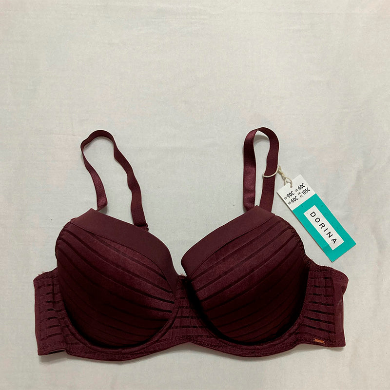 Dorina Bra Burgundy Adjustable Straps 40C
