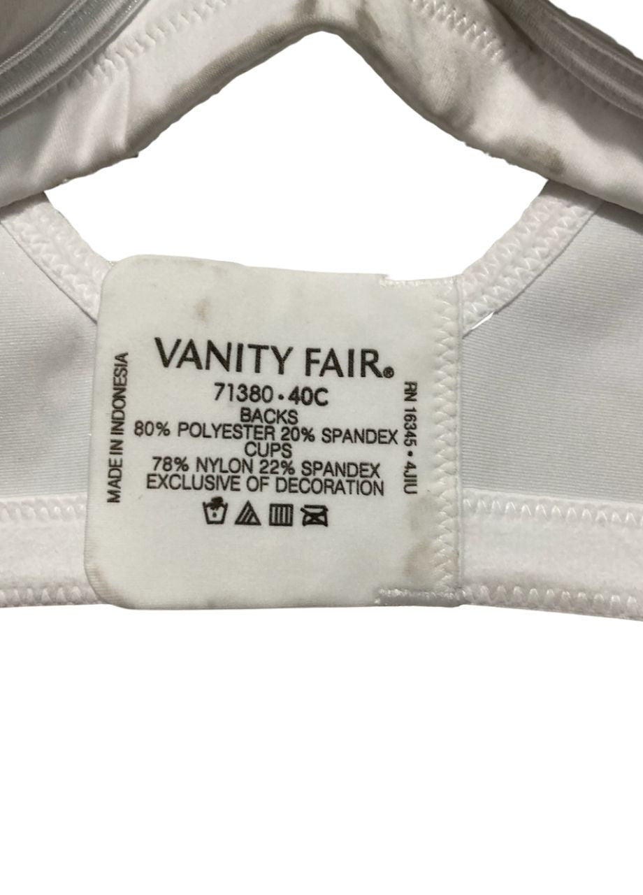 NWD VANITY FAIR Full Figure Beauty Back Smoothing Bra WHITE 40C