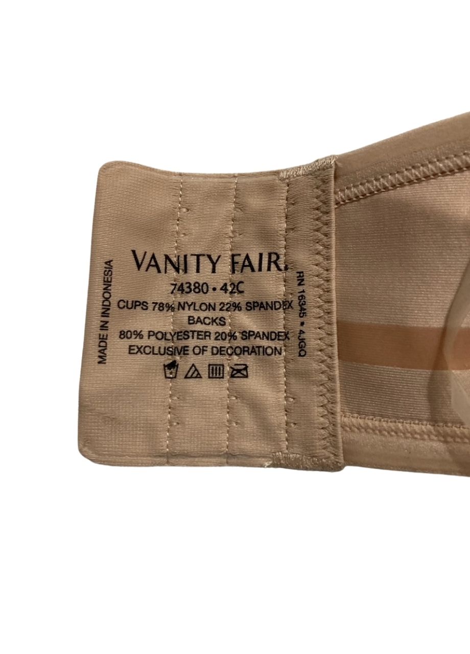 NWD VANITY FAIR Beauty Back Smoothing Strapless Bra ROSE BEIGE 42C