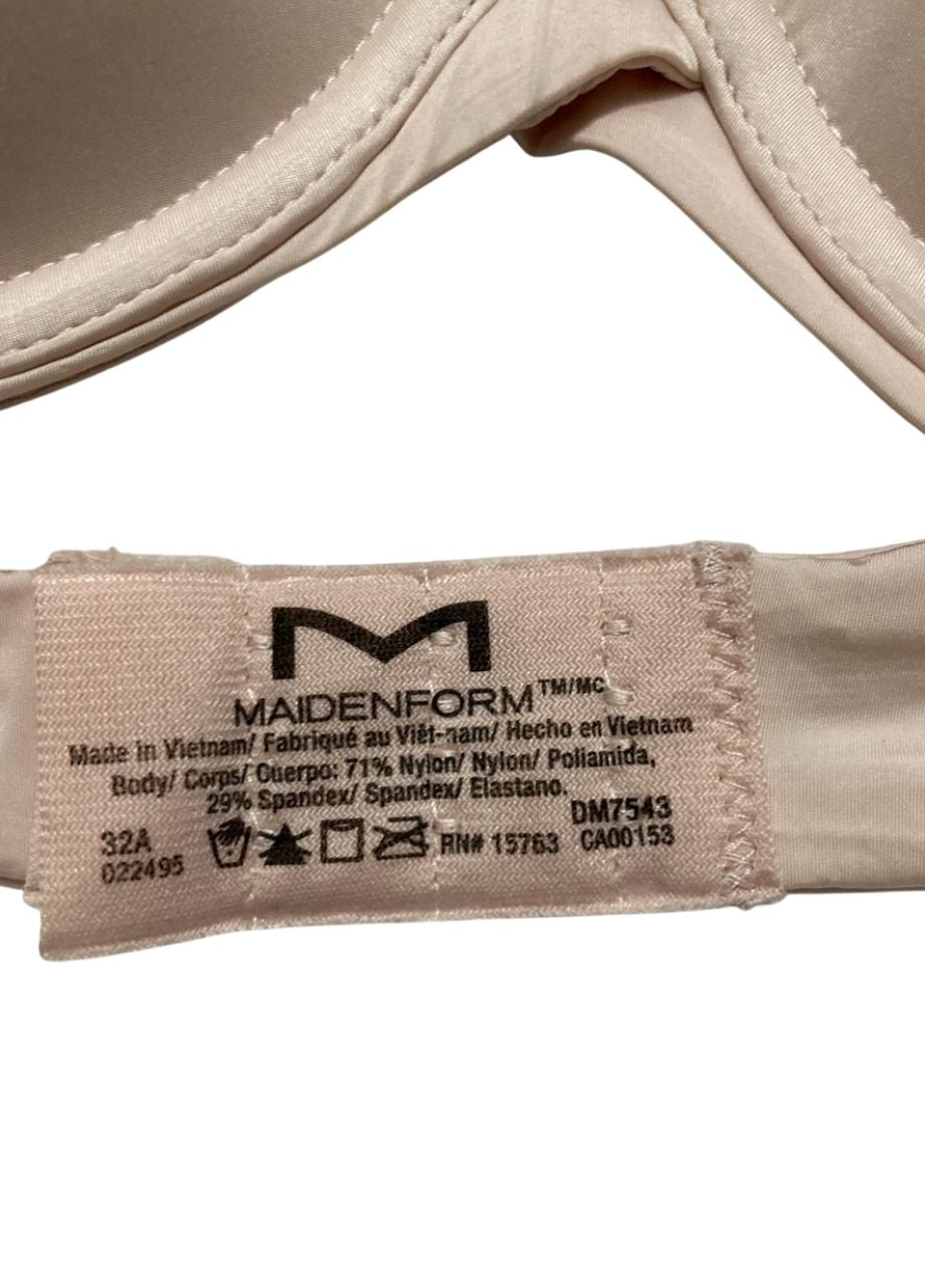 NWD MAIDENFORM Demi Underwire Bra, One Fab Fit Lightly Padded Bra SANDSHELL 32A