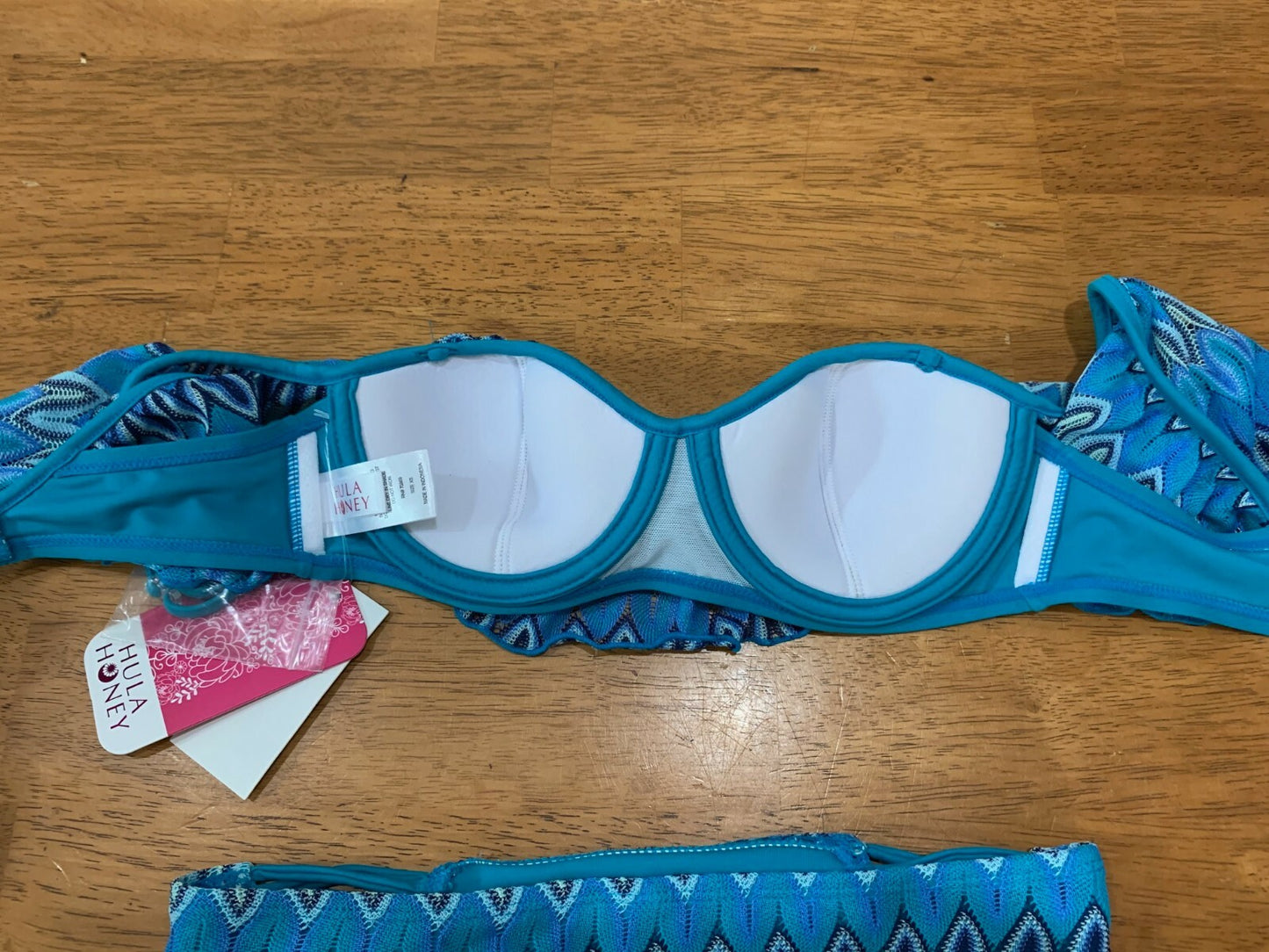 Hula Honey Junior's 2-piece Swim Bikini Set Blue M