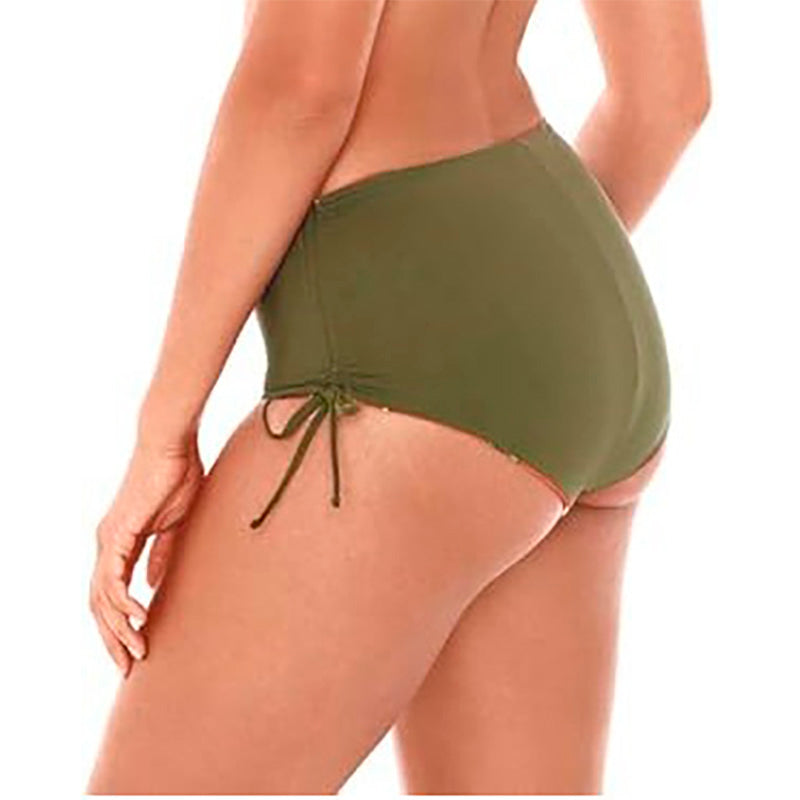 SKINNY DIPPERS Swimwear High Waist Reversible Suit Bottom MULTICOLOR L