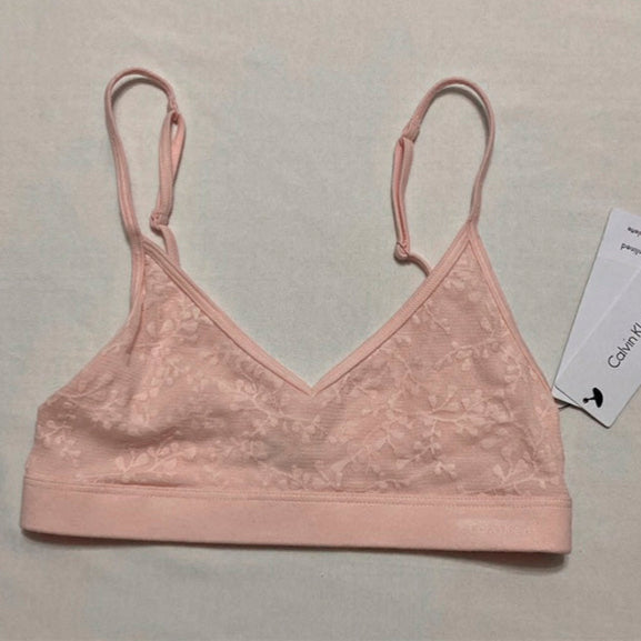 Calvin Klein Bare Lace Bralette Pink XS