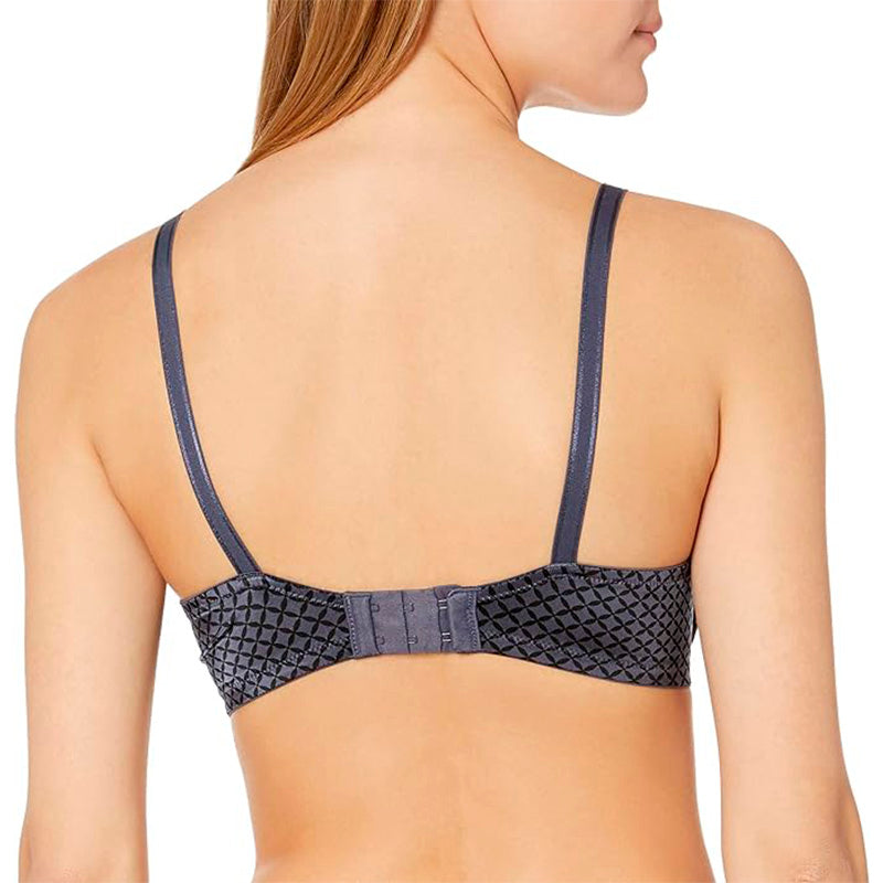 Warner's Underwire Lightly Lined T-Shirt Bra Gunmetal Gray Geo Print 38B
