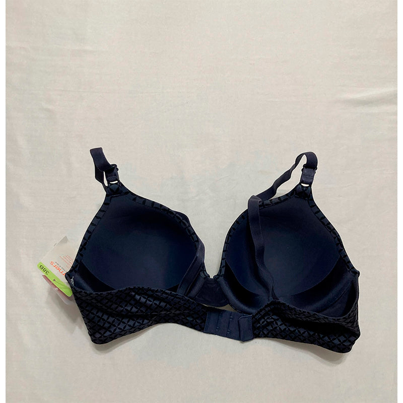Warner's Underwire Lightly Lined T-Shirt Bra Gunmetal Gray Geo Print 38B