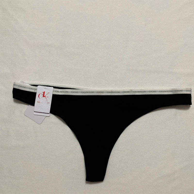 Calvin Klein CK One Cotton Thong Panty Black L
