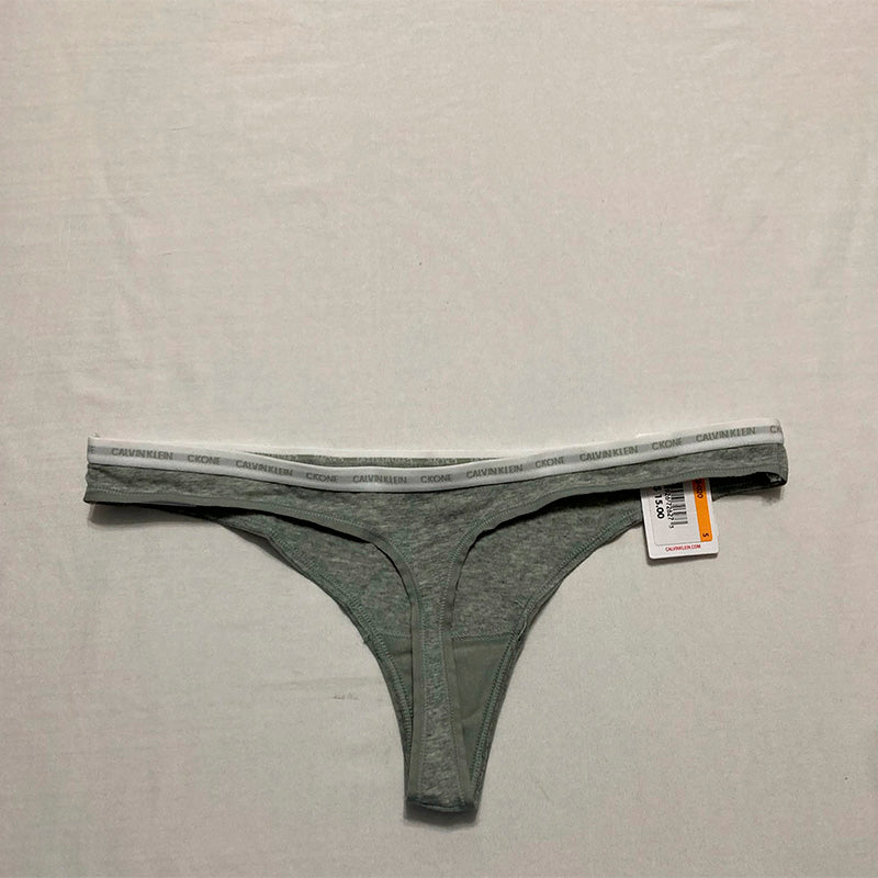 Calvin Klein Cotton Thong Panty Grey Heather S