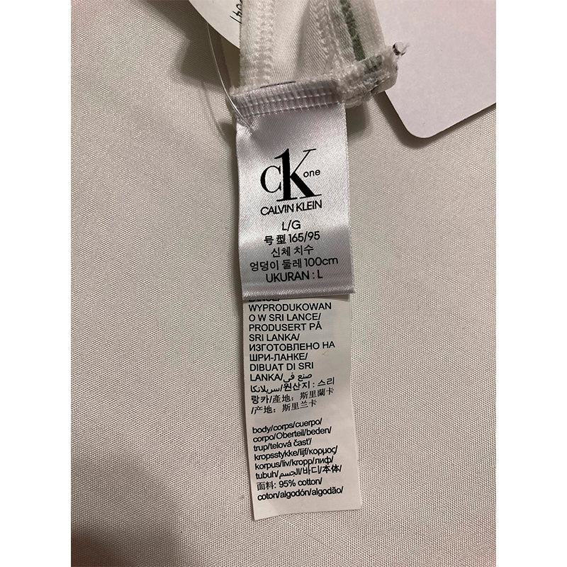 Calvin Klein Women's CK One Cotton Thong Panty White L