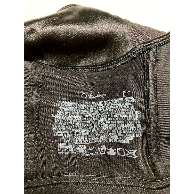 PLAYTEX Smoothing Wirefree Minimizer Bra Black 36C