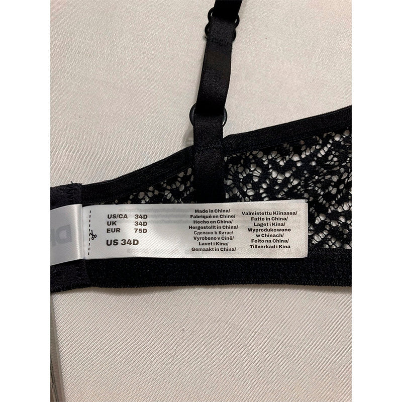 DKNY Modern Lace Unlined Demi Bra Black 34D