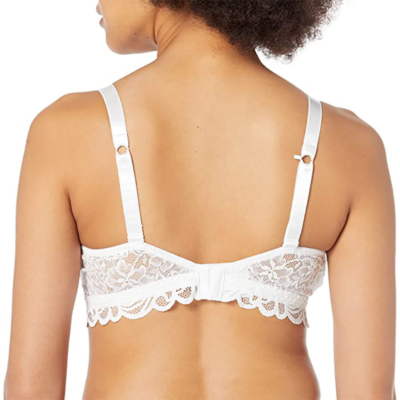 Bali womens Desire All Over Lace Wirefree White 2XL
