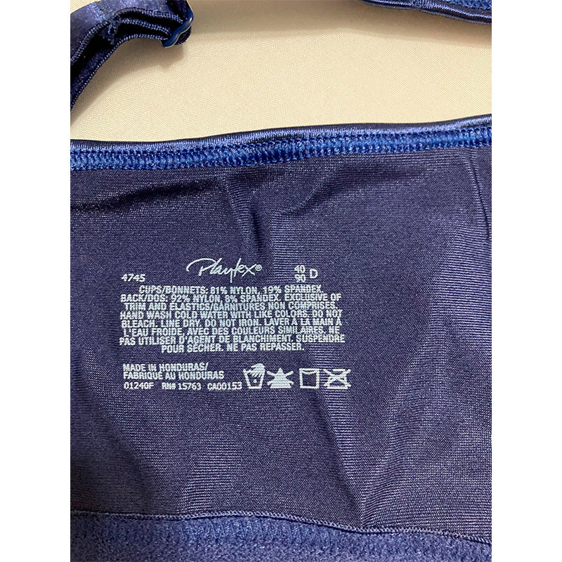 Playtex Ultimate Lift & Support Wireless Bra Navy 40D