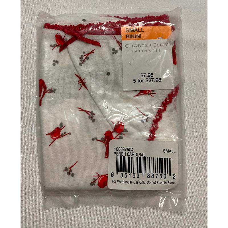 Charter Club Pretty Cotton Bikini Perch Cardinal S