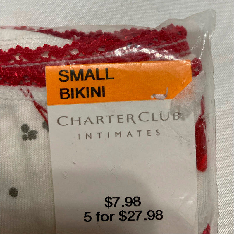 Charter Club Pretty Cotton Bikini Perch Cardinal S