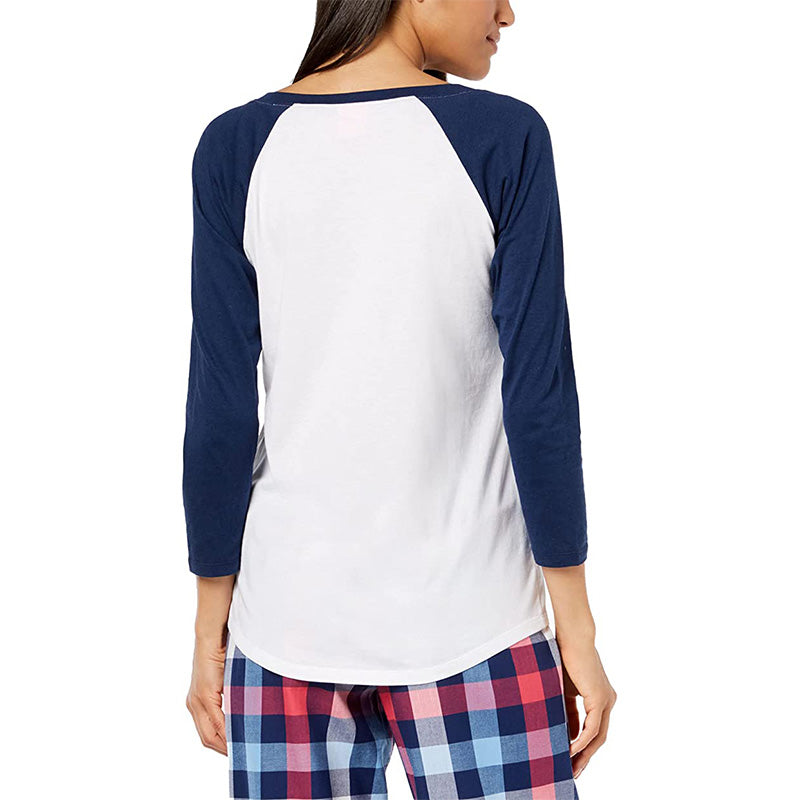 Jenni by Jennifer Moore Raglan-Sleeve Pillow Fight Lounge Top White XL