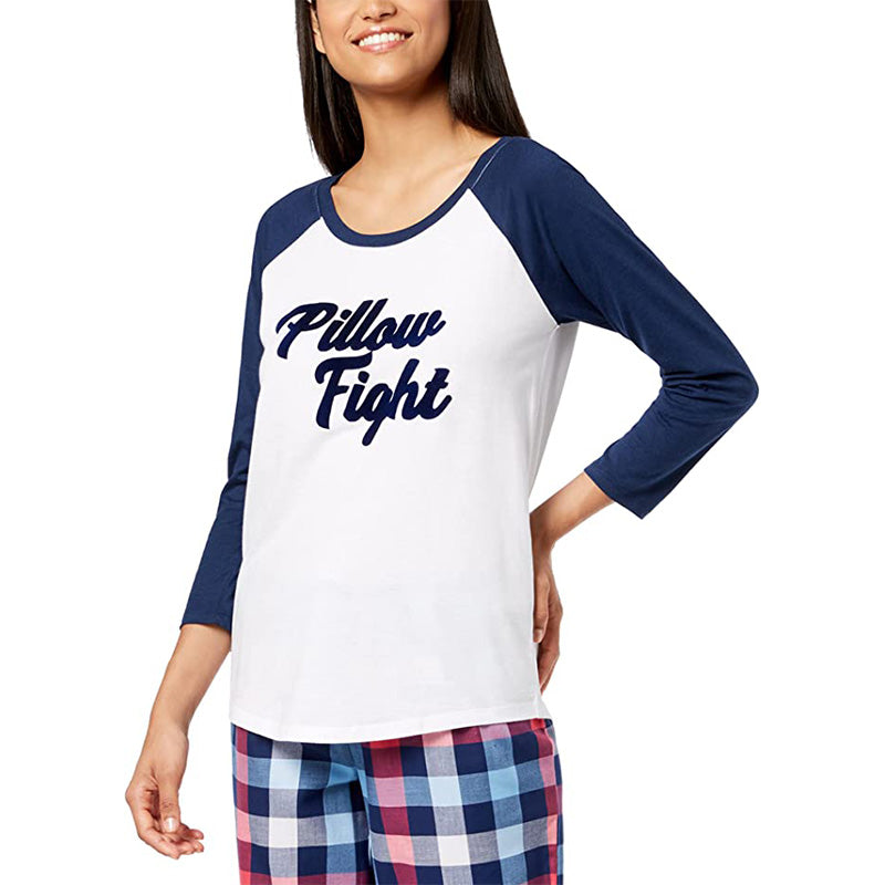 Jenni by Jennifer Moore Raglan-Sleeve Pillow Fight Lounge Top White XL