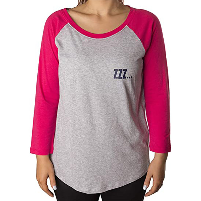 Jenni by Jennifer Moore Raglan-Sleeve Graphic Only Pajama Top Grey XS