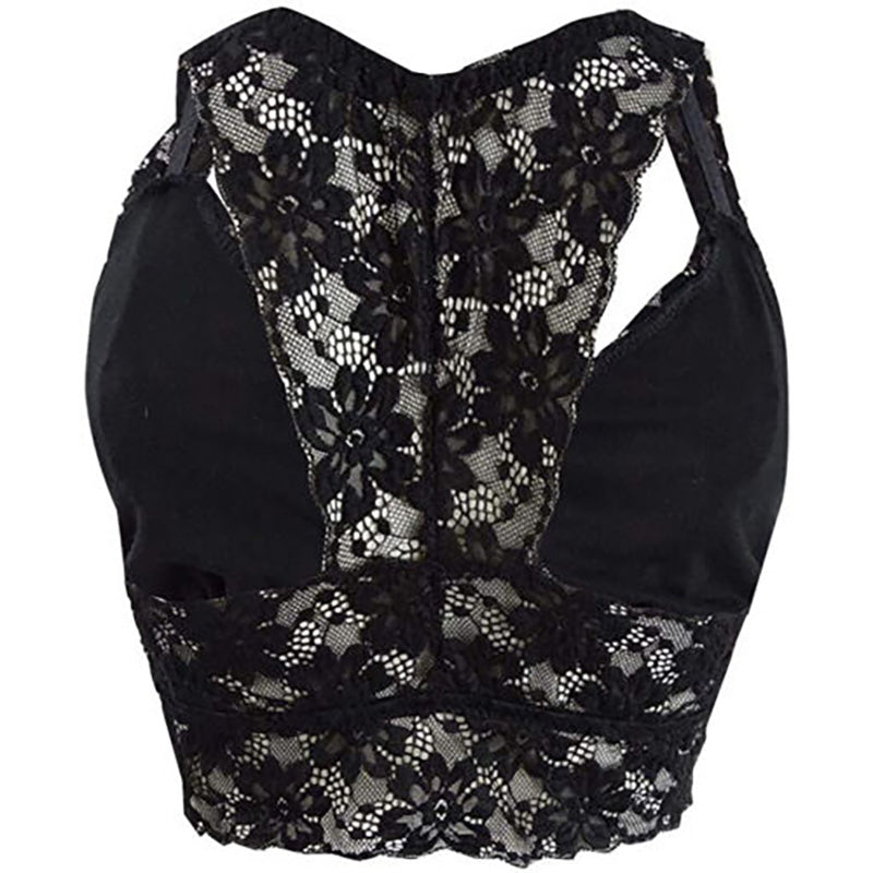 Jenni by Jennifer Moore Moore Lace Racerback Bralette Black M
