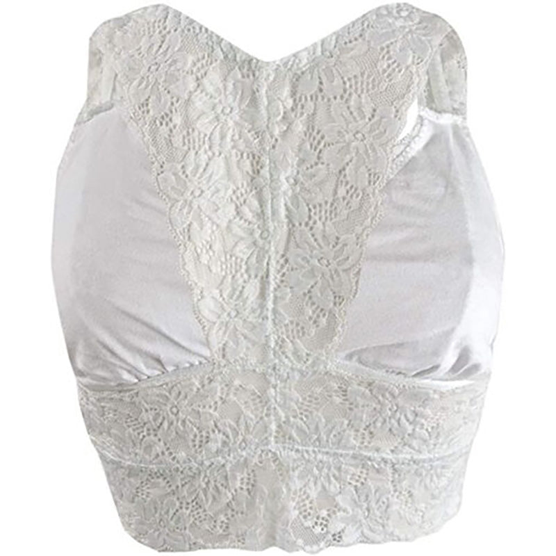 Jenni by Jennifer Moore Lace Racerback Bralette White L
