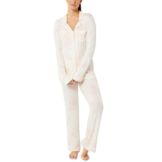 A Pea in the Pod Maternity Pajama Set Pink Floral XS