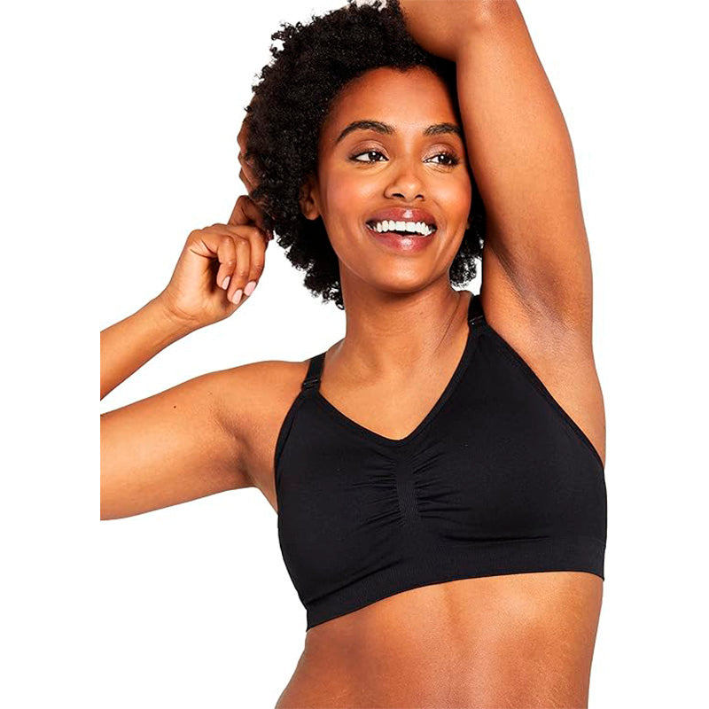 Motherhood Maternity Maternity Seamless Clip Down Nursing Bra Black XL