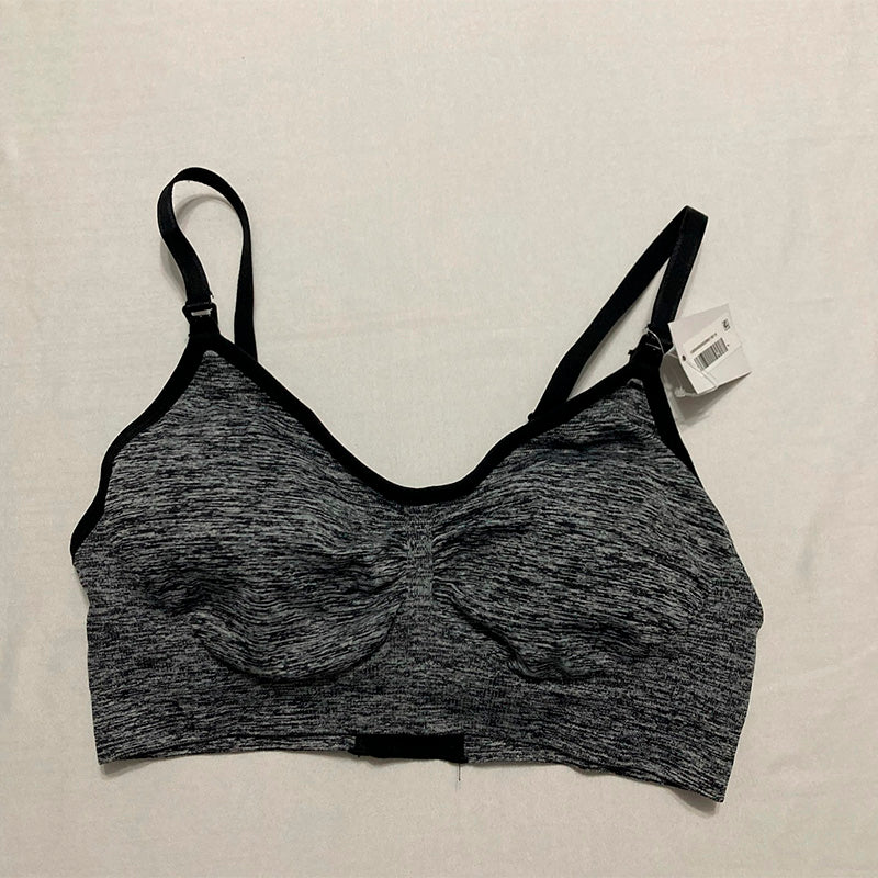 Motherhood Maternity Average Busted Seamless Clip Down Nursing Bra Grey M