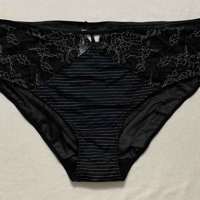 Ashley Graham Basic Hi Cut Plus Size Brief Panty 2X/Black