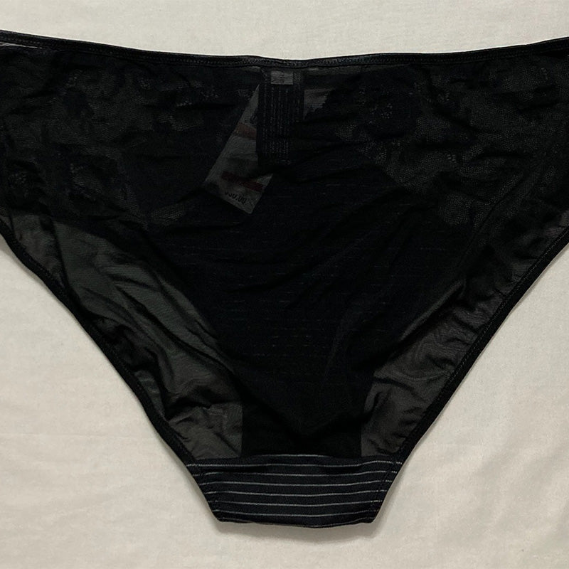 Ashley Graham Basic Hi Cut Plus Size Brief Panty 2X/Black