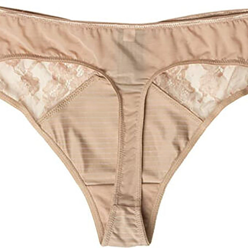 Ashley GrahamCrisscross Keyhole Lace Thong Capuccino 1X