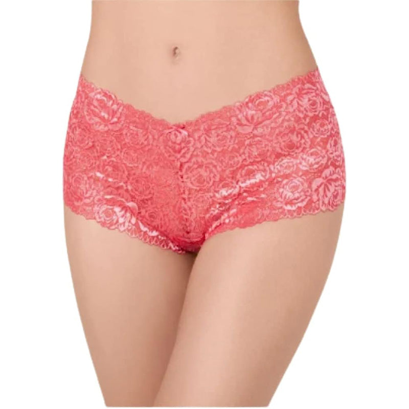 INC Lace Boyshort Panty Radiant Rose 2XL