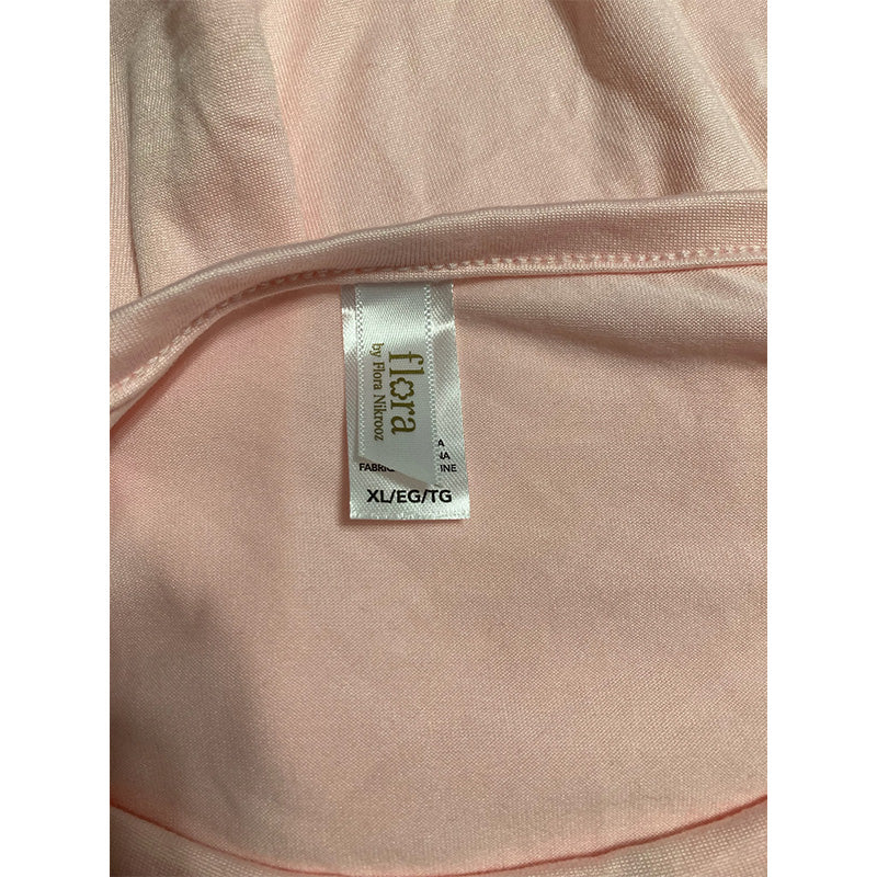 Flora Nikrooz Solid T-Shirt & Printed Velour Pajama Set Pink XL