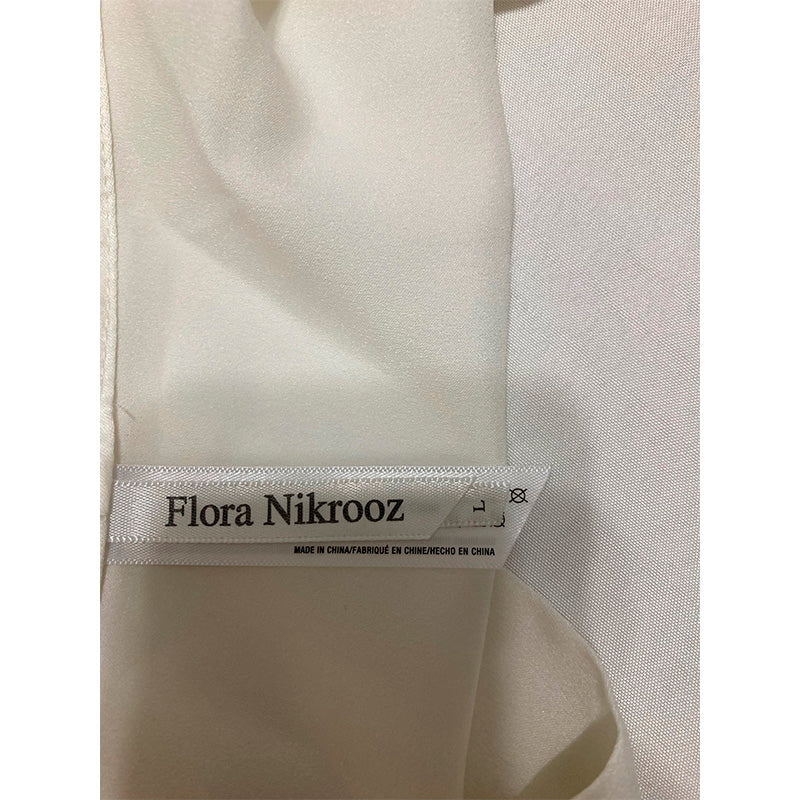 Flora Nikrooz Sydney Charmeuse Wrap Robe L, Ivory