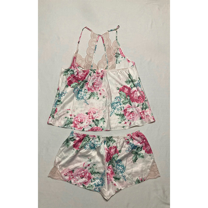Flora by Flora Nikrooz Cindy 2-Pc. Floral Satin Pajamas Set Floral L