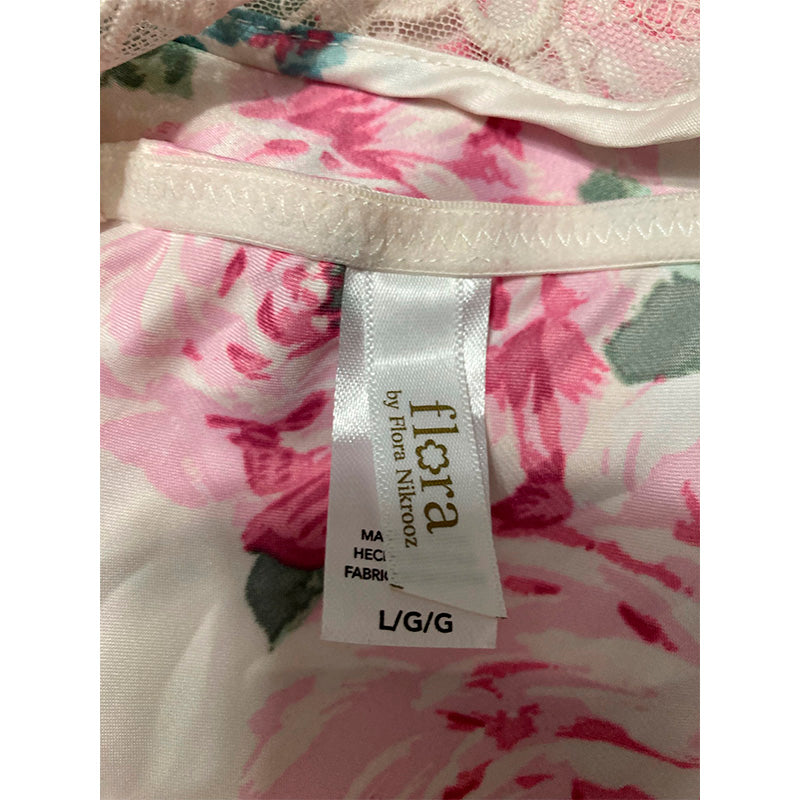 Flora by Flora Nikrooz Cindy 2-Pc. Floral Satin Pajamas Set Floral L