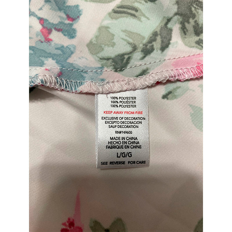 Flora by Flora Nikrooz Cindy 2-Pc. Floral Satin Pajamas Set Floral L
