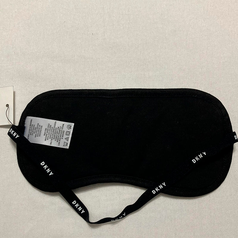 DKNY Sleep Mask with DKNY Logo - Black OS